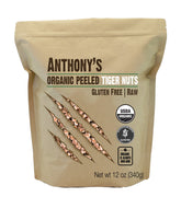 Anthony's Organic Tiger Nuts peeled 12oz pack ready for snacking.