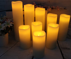 antizer ivory 5‑inch pillar candle adds warm glow to tables