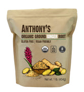 Anthony's Organic Ground Ginger Root packaging highlights organic quality for everyday cooking