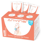 ANYINS Nail Polish Remover Pad wrapped around a nail for easy, tool-free removal.