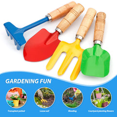 Anzmtosn kids metal garden tool set with spade for precise digging and sandbox fun.