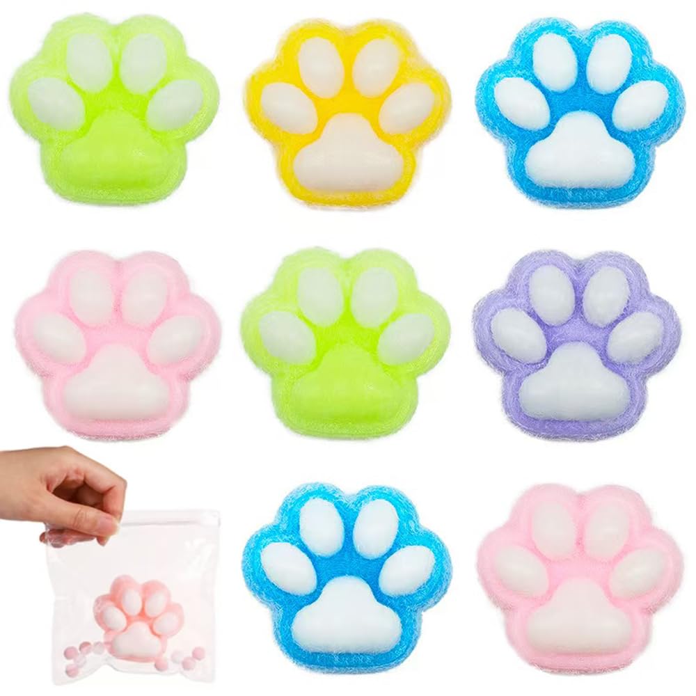 anztqiuu cat paw squishy toy close-up for stress relief and sensory play.