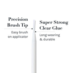 AOA Studio strip lash adhesive with precision brush for mess-free application.