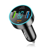 Aokdom 4-Port Fast Car Charger with voltmeter display shows car voltage for safe monitoring.