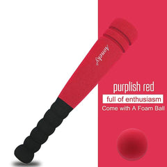 Aoneky foam baseball bat close-up red highlighting hollow core for durable, gentle impact.