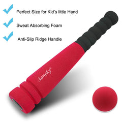 Aoneky mini foam baseball ball red designed for soft, kid-friendly batting.