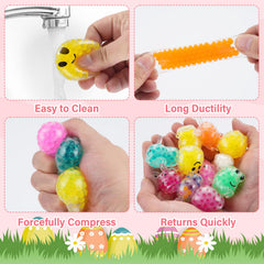 AONSOULE Easter party favors mini squishies in use