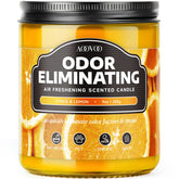 AOOVOO Citrus Lemon odor elimination candle burn close-up showing fragrance release.
