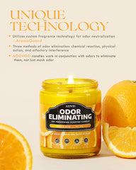 AOOVOO Citrus Lemon candle close-up wax detail highlighting soy burn.