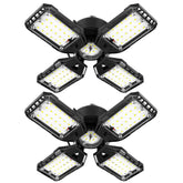 Aoretic LED garage lights with 4-panel full coverage for even illumination.