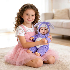 Aori Real Baby Doll's premium hybrid construction blends vinyl and cloth for realism and softness.