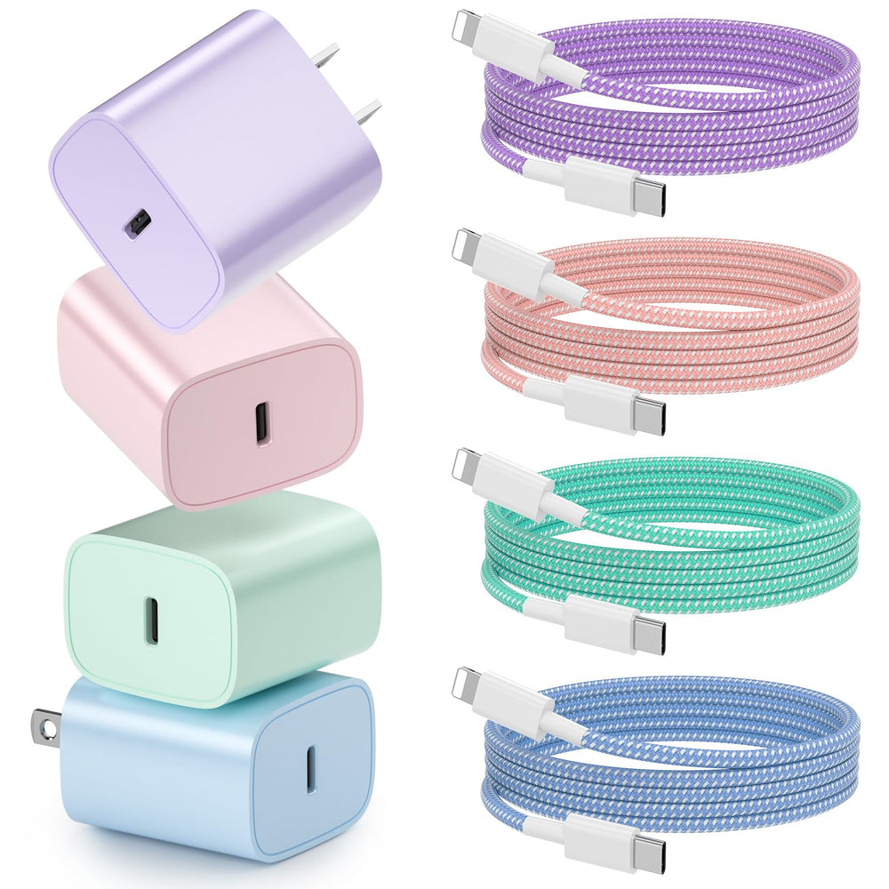 Aorle 20W USB-C wall charger block in a four-pack for home use