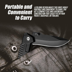 AOSILEY aluminum-handle knife offers ergonomic grip for controlled cutting.