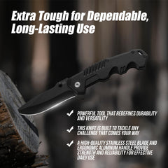 AOSILEY lockback knife shown for secure blade during precise outdoor work.