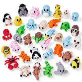 Aousin 36 piece mini 3D printed animals set with diverse figures for Easter egg stuffing and play