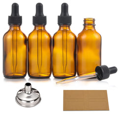 AOZITA amber bottle with dropper for precise essential oil dispensing and storage