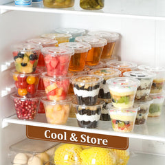 AOZITA stackable flat lid design saves cabinet space and prevents wobble.
