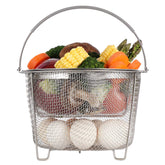 AOZITA 2-tier steamer basket assembled for Instant Pot, ideal for multi-item steaming