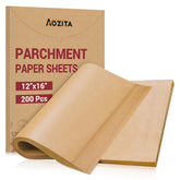 AOZITA unbleached parchment sheets boxed for easy storage.