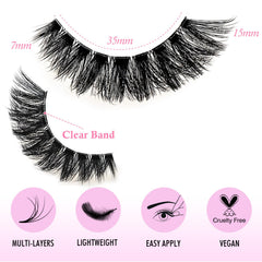 APCYUST Lashes natural volume look blends with lashes for soft glam