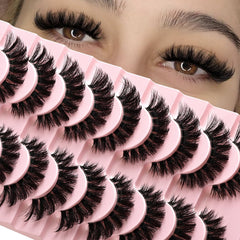 APCYUST Lashes wispy cluster design adds depth for daily wear