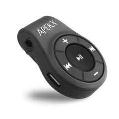 APEKX Clip Bluetooth adapter for headphones enabling wireless listening on the go.