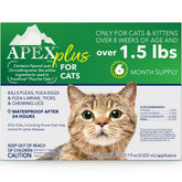 Apex Plus cat flea treatment bottle ready for monthly protection