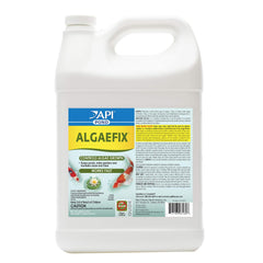 API POND ALGAEFIX bottle pouring to treat pond algae.