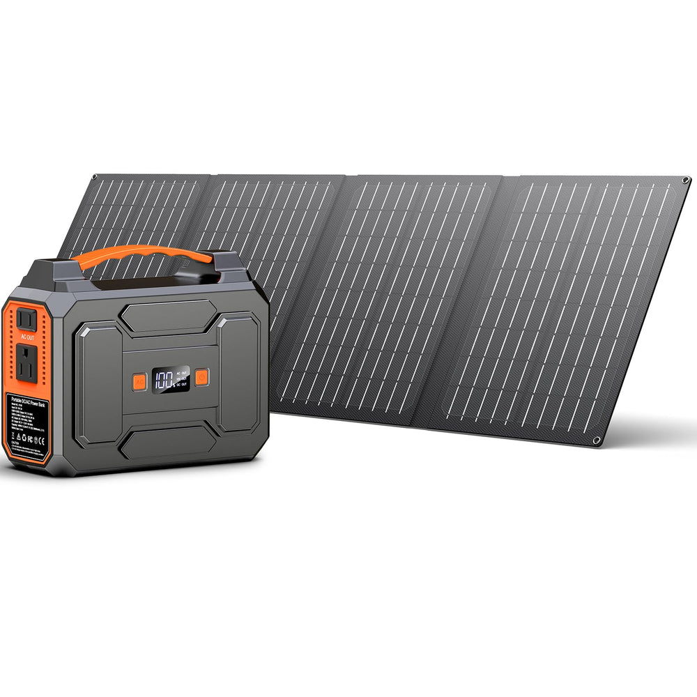 Apowking solar generator front view for reliable portable power on the go.