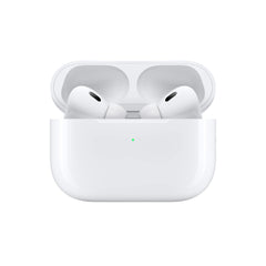 Apple AirPods Pro 2nd Gen Renewed earbuds in case close-up charging