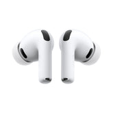 Apple AirPods Pro 3 earbuds in a charging case, showcasing sleek design and portability.