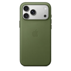 Apple iPhone 17 Pro Max TechWoven Case with MagSafe, green side view, secure grip.