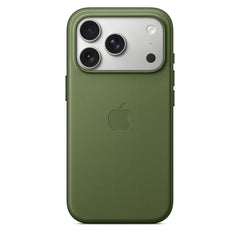 Apple iPhone 17 Pro TechWoven Case with MagSafe back close-up reveals recycled polyester weave