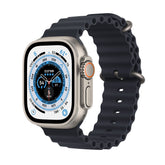 Apple Watch Ultra with titanium 49mm case for rugged use.