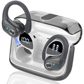 Aptkdoe wireless earbuds with 75hrs display for extended listening on the go.