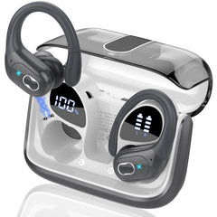 Aptkdoe wireless earbuds with 75hrs display for extended listening on the go.