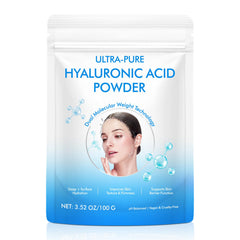 APUUFYQC Pure Hyaluronic Acid Powder bottle for hydration and DIY serums