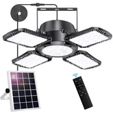Aqonsie Solar Shed Light with remote control for easy outdoor lighting.