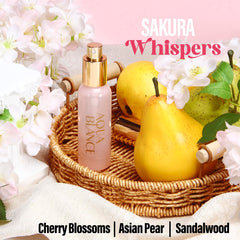 AQUA BLANCE Sakura Whispers bottle spray captures spring serenity.