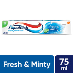 Aquafresh Triple Protection toothpaste tube open ready for easy application.