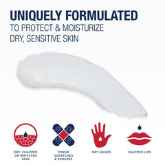 Aquaphor Children's Healing Ointment texture close-up showing smooth barrier feel.