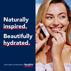 Aquaphor Lip Repair Stick creamy texture nourishes dry lips instantly.