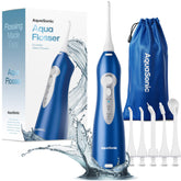 AquaSonic Water Flosser battery view shows long-lasting power for extended use.