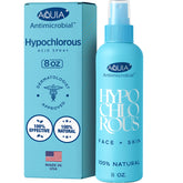 Aquia hypochlorous spray bottle for face, gentle antimicrobial skincare.