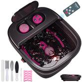Aqvesane collapsible foot bath with remote control for easy temperature adjustments.