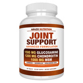 Arazo Nutrition glucosamine chondroitin turmeric MSM boswellia bottle shows joint support formula