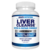 Arazo Nutrition Liver Cleanse bottle front view highlighting the herbal formula for daily support
