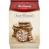 Archway Iced Oatmeal Cookies pack front for a home-style snack.
