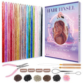 Arcpor Hair Tinsel kit packaging showcases 18 colors for versatile party-ready looks.