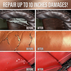 ARCSSAI ARCSSAL leather repair kit repaired-sofa detail demonstrates professional-looking results